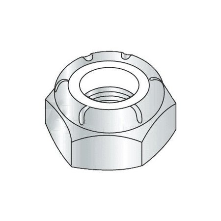 NEWPORT FASTENERS Nylon Insert Lock Nut, #10-24, Steel, Grade A, Zinc Plated, 100 PK 746159-PR-100